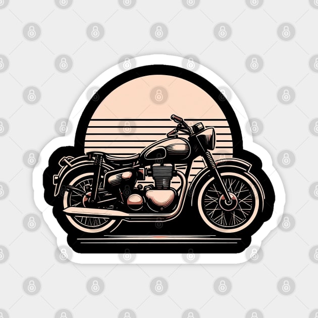 Vintage Classic Motorcycle Magnet by SimpliPrinter