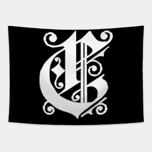 Silver Letter C Tapestry