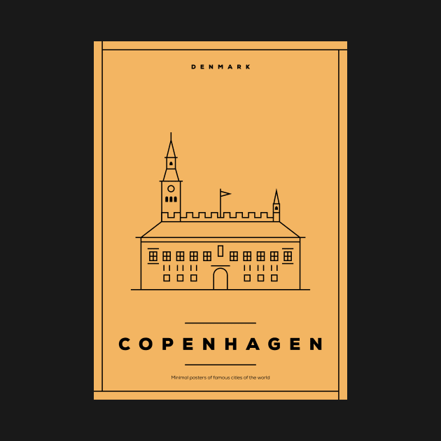 Copenhagen Minimal Poster by kursatunsal