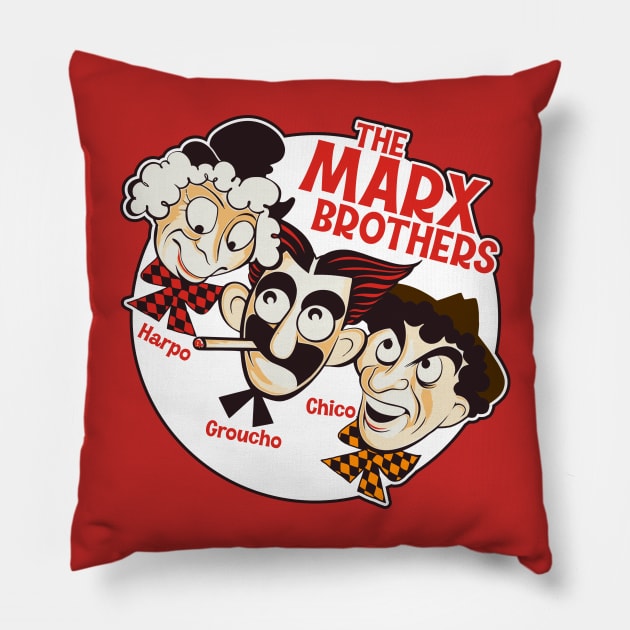 The Marx Brothers Pillow by darklordpug