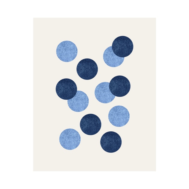 Bubbles - Navy Blue by moonlightprint