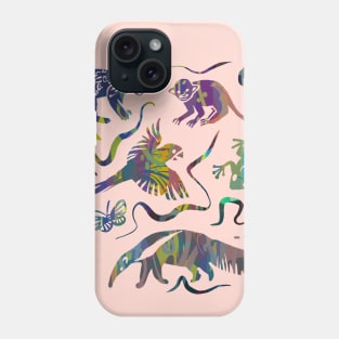 Amazon Rainforest Animals and Colorful Jungle Wildlife Phone Case