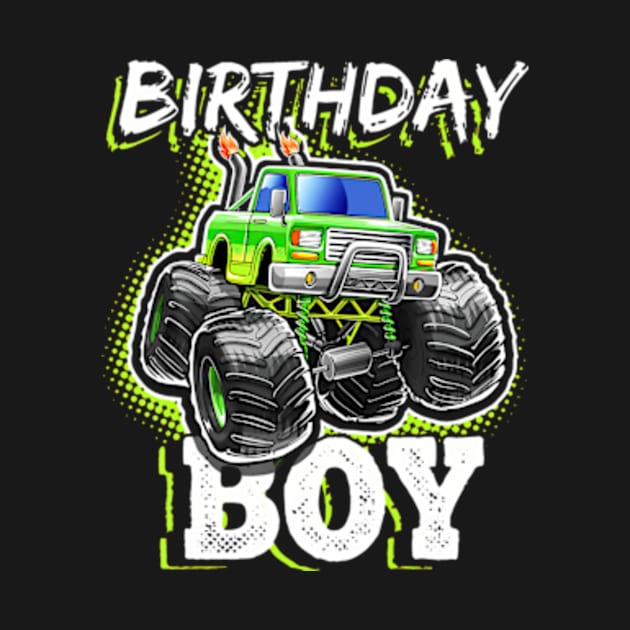 Birthday Boy Monster Truck Birthday Party For Boys Kids by Sort of Vintage