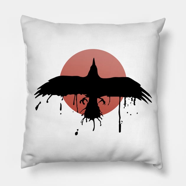 Raven Pillow by Trannes