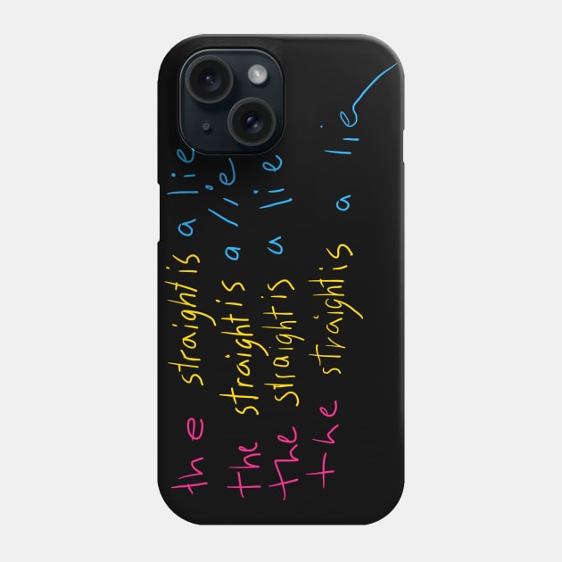 the straight is a lie - pan edition Phone Case by AndersIllu