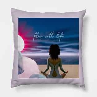 Motivational Digital Artwork: Inspire Your Mind and Flow with Life Pillow