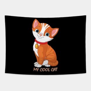 My cool cat tee design birthday gift graphic Tapestry