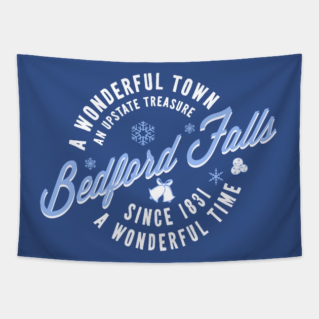 Bedford Falls Circle Tapestry by PopCultureShirts