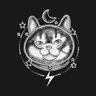 Cats space cat dotwork T-Shirt