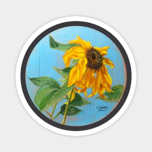 Sunflower in the Wind Magnet