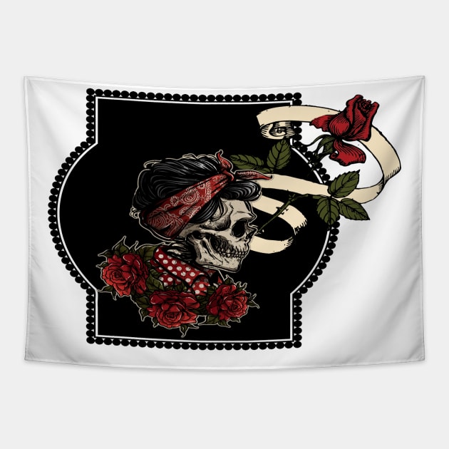 The PinUp Skull Tapestry by eufritz