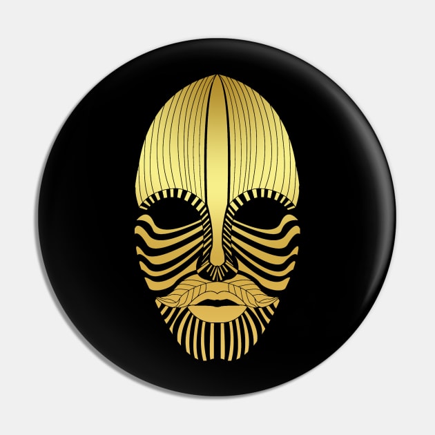 Mask Of Gold Pin by Manar Khaskia