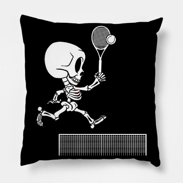 tenis skeleton halloween Pillow by ChristianCrecenzio