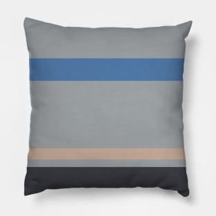 A mild jumble of Arsenic, Pinkish Grey, Cool Grey and Cyan Azure stripes. Pillow