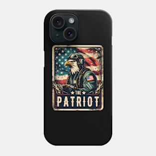 The Patriot Eagle Pilot Bird American Flag Tarot Card Pun Phone Case