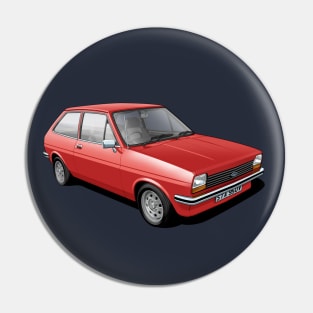 Ford Fiesta Mk 1 in venetian red Pin