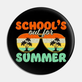 School's Out for Summer Sunglasses, Funny Last Day of School Pin