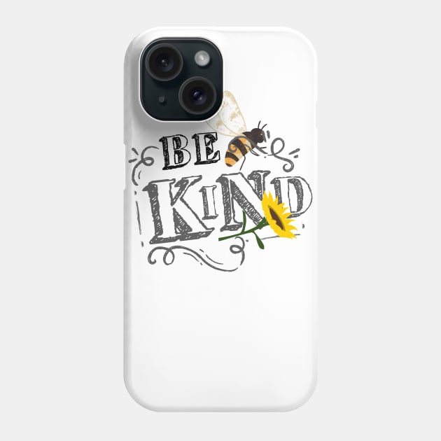 Bee Kind Tshirt White Christian Tee Phone Case by kissedbygrace