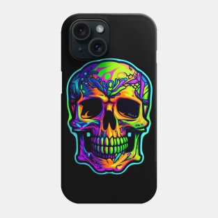 Colorful melting Skull head design #4 Phone Case