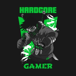 Hardcore Gamer Green Ninja T-Shirt