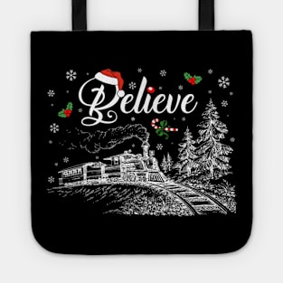 Christmas Believe North Pole Polar Express All Abroad Xmas Tote