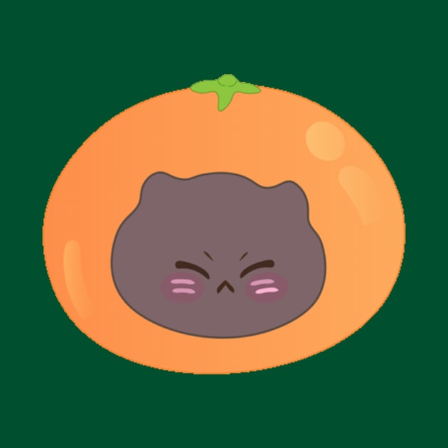Kawaii cute kitty grumpy orange by LiliMagic