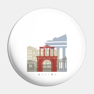 Athens skyline poster Pin