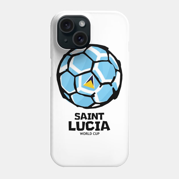 Saint Lucia Football Country Flag Phone Case by KewaleeTee