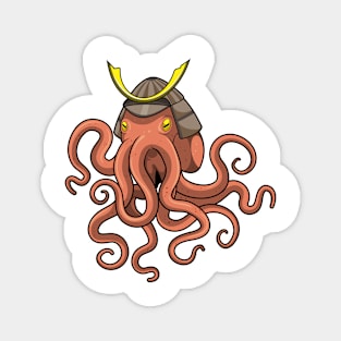 Octopus Samurai Martial arts Magnet