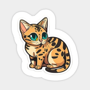 Exotic Bengal Cat Sticker - Premium Quality Magnet