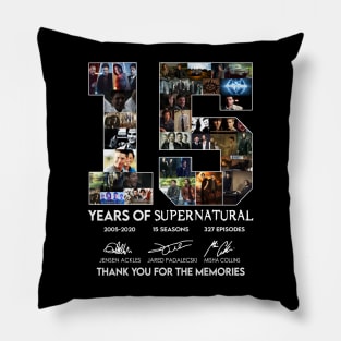 15 Years Of Supernatural Pillow