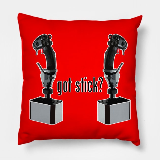 Got Stick V2.0 Pillow by thenoobifier1337