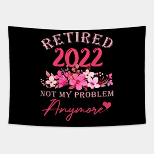 Retired 2022 Funny Retirement 2022 Cute Pink Tapestry