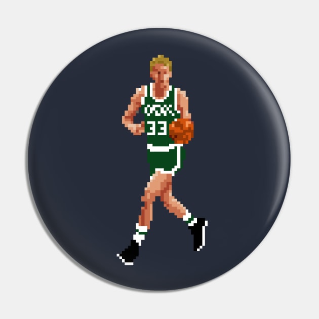 Larry Bird Pixel Dribble Pin by qiangdade