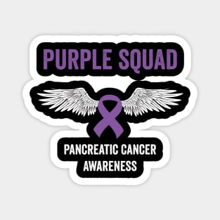 pancreatic cancer awareness - purple squad pancreatic cancer awareness month purple ribbon Magnet