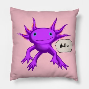 Happy Axolotl Pillow