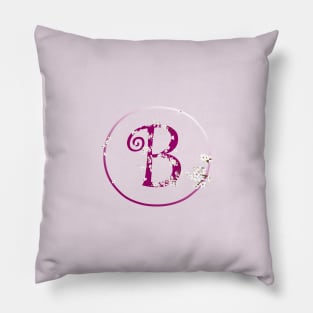 Monogram fairy flowers, letter B Pillow