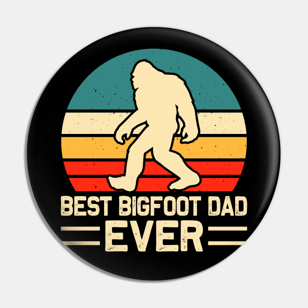 Best Bigfoot Dad Ever Sasquatch Father's Day Pin by Teewyld