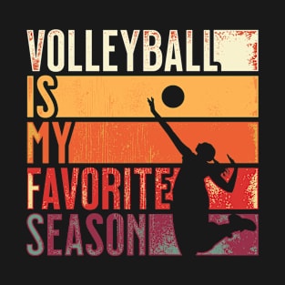 Distressed Vintage Volleyball Is My Favorite Season Gift T-Shirt