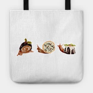 Christmas Desserts Snails Watercolor Tote