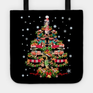 Dachshund With Christmas Tree TShirt For Men Women Kids Tote