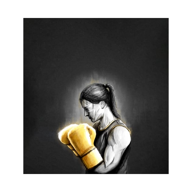 Katie Taylor Ireland Boxing Artwork by barrymasterson
