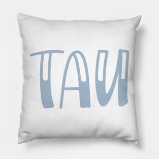 Light Blue Tau Letter Pillow