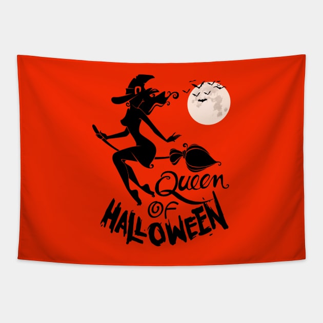 Queen Of Halloween Witch Aesthetic For Women Gift Tapestry by Ramadangonim