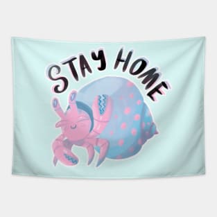 Stay Home Little Hermit Crab in Digital Tapestry