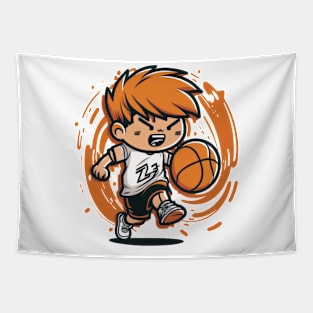 Nothing beats a good game of hoops with the boys Tapestry