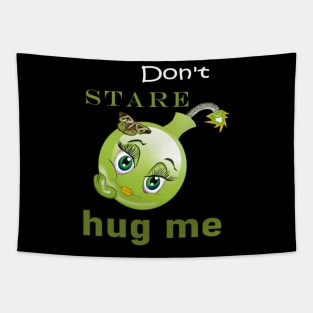 Kawai Sensitive Girl wants a Green Hug Tapestry