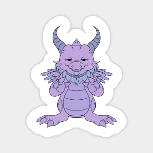 Dreamy Dragon: Meet the Sleepy Purple Dragon Blowing Bubbles in His Sleep Magnet