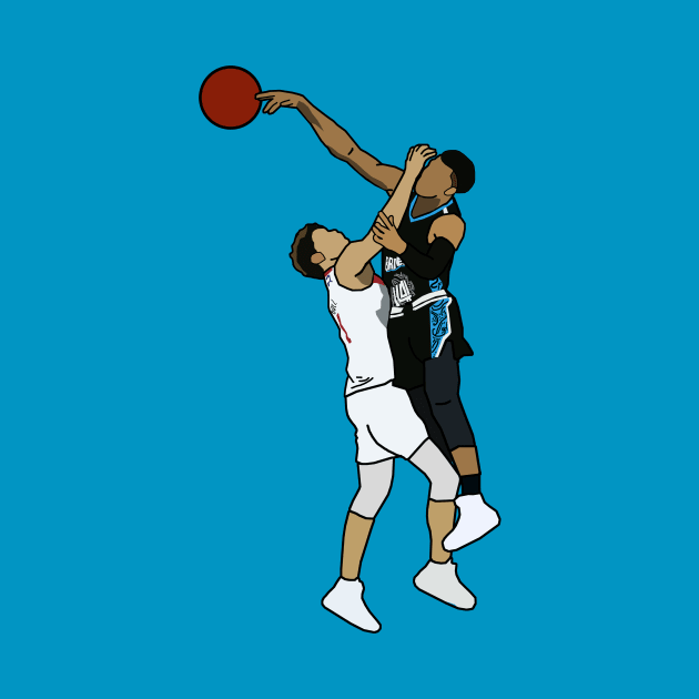 RJ Hampton Blocks Lamelo Ball New Zealand Breakers by xavierjfong