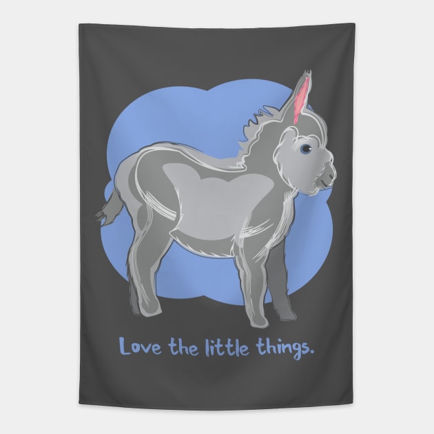 Love the Little Things Baby Donkey Tapestry by evisionarts